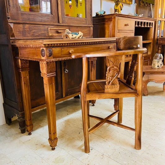 Chaise d'étude Bureau Bois Teck Meubles ethniques