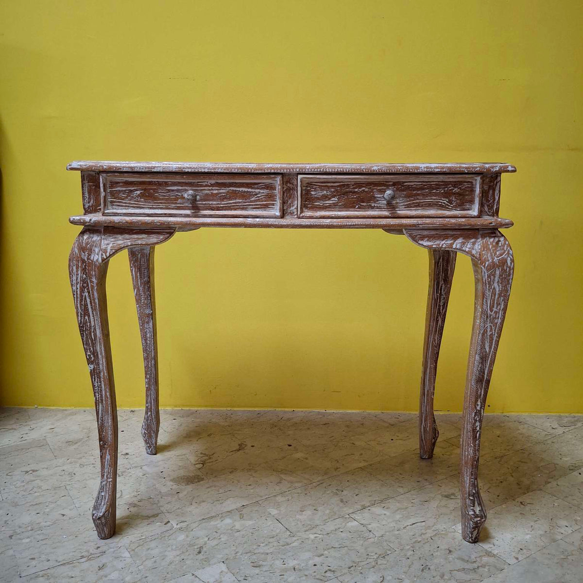 Scrivania etnica scrittoio legno teak consolle