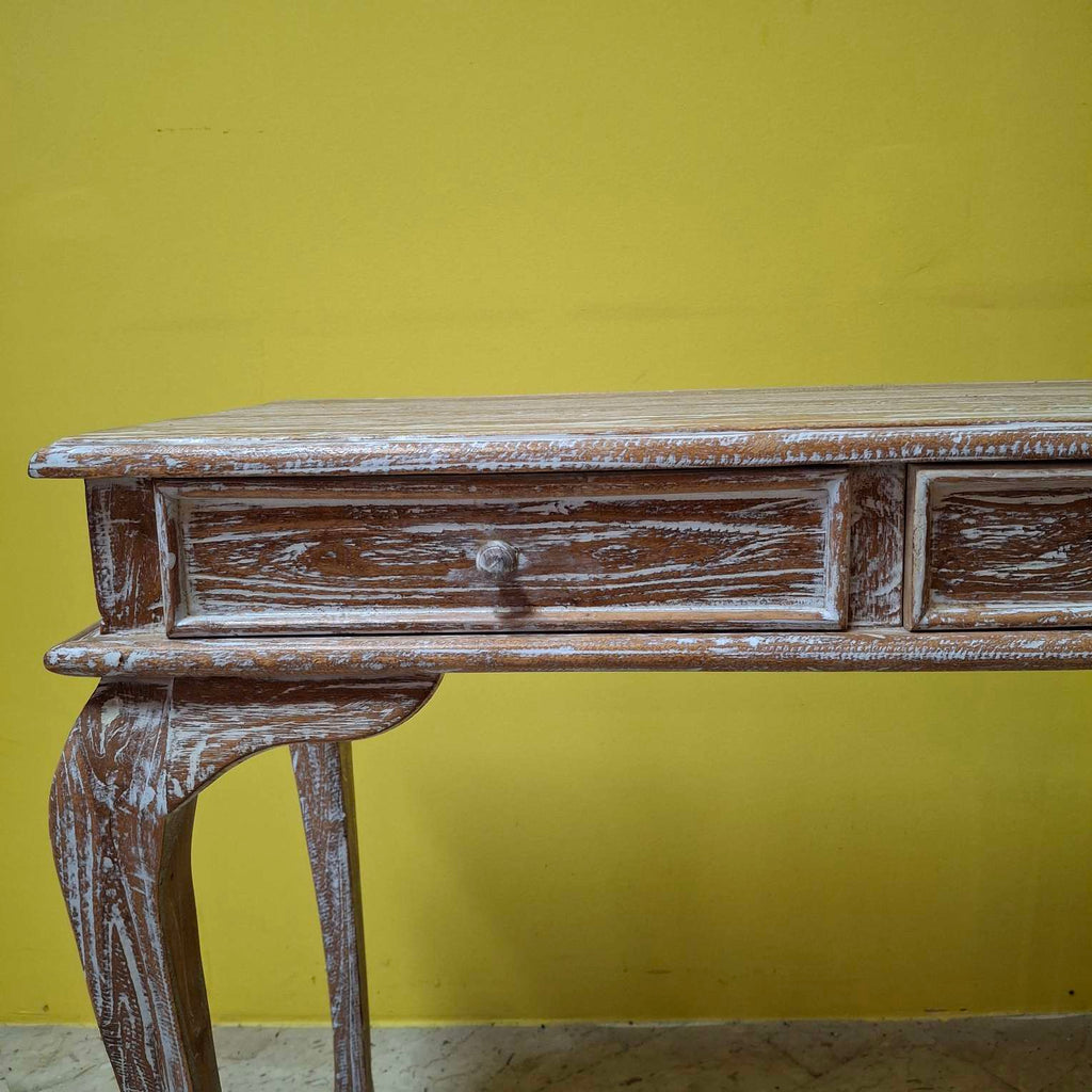 Scrivania etnica scrittoio legno teak consolle