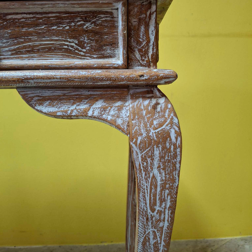 Scrivania etnica scrittoio legno teak consolle