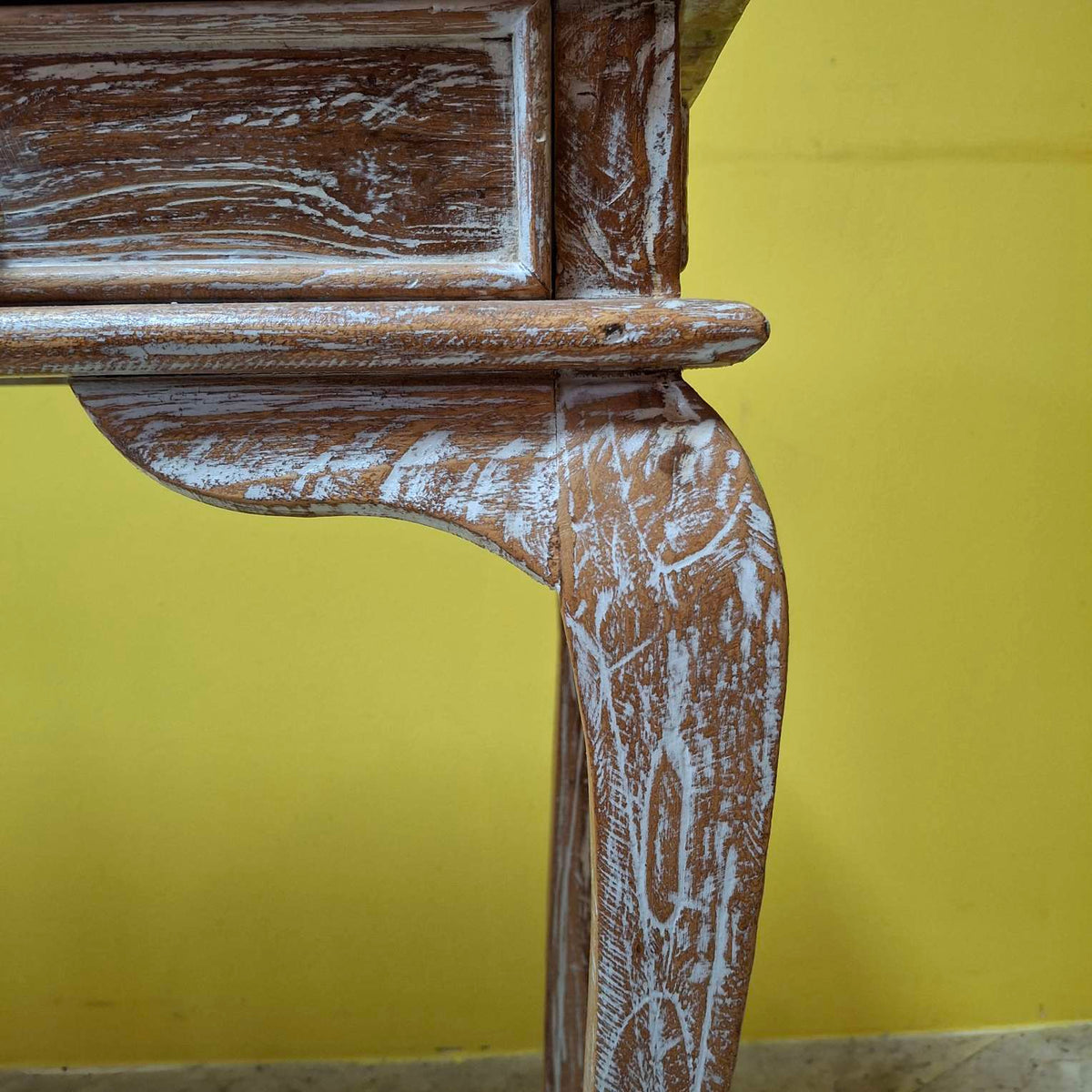 Scrivania etnica scrittoio legno teak consolle