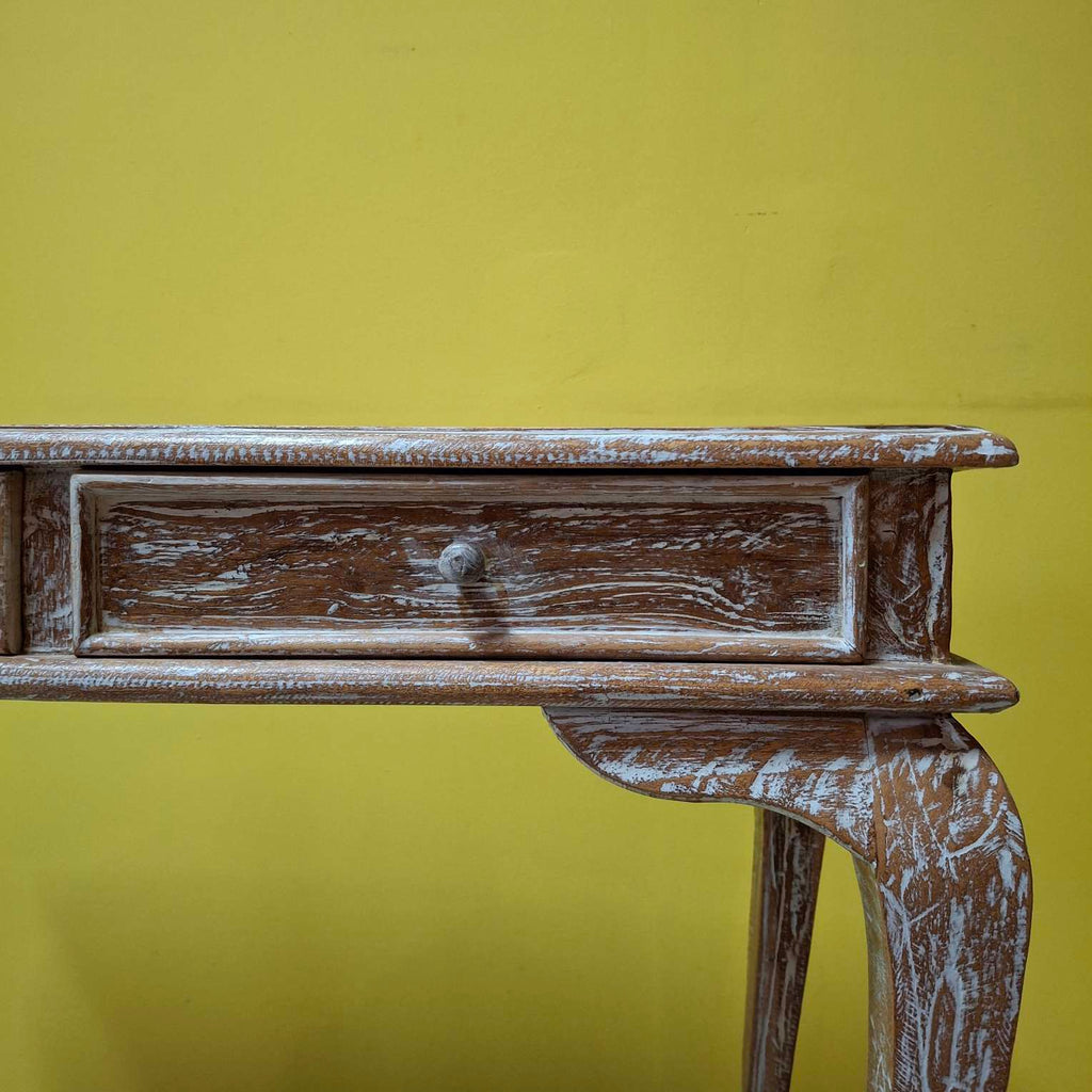 Scrivania etnica scrittoio legno teak consolle