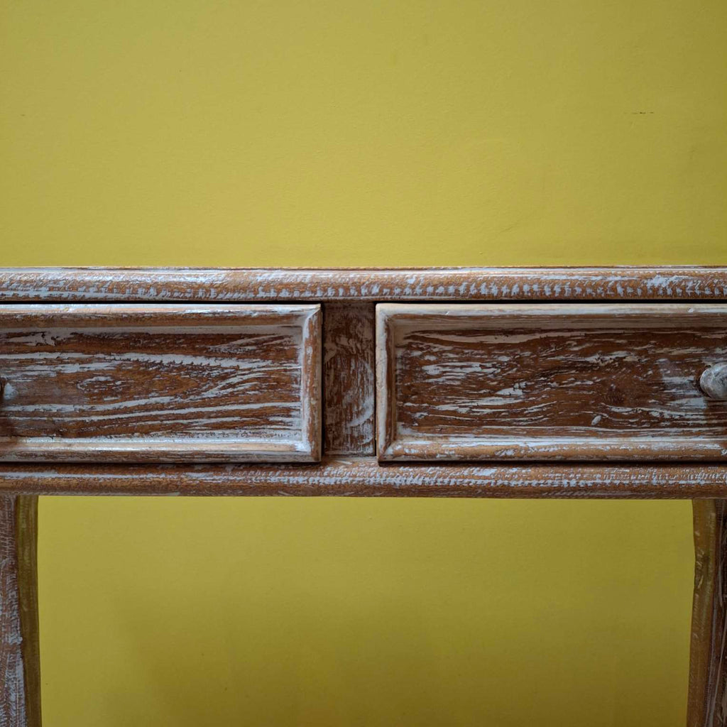 Scrivania etnica scrittoio legno teak consolle