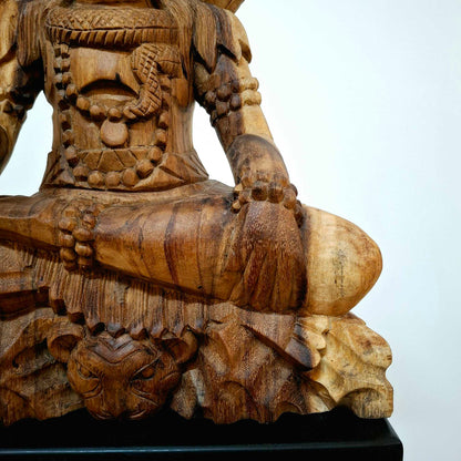 Scultura Shiva meditazione sacra cobra reale