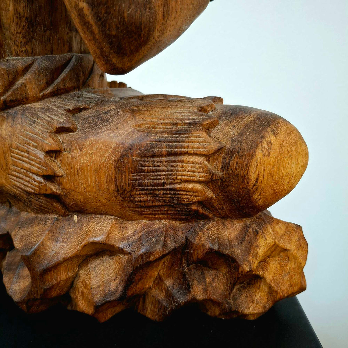 Shiva-Skulptur, heilige Holzstatuette für die Meditation