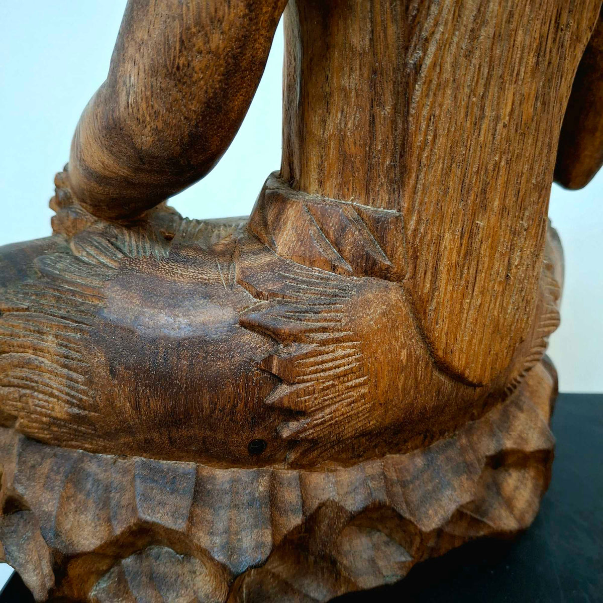 Shiva-Skulptur, heilige Holzstatuette für die Meditation