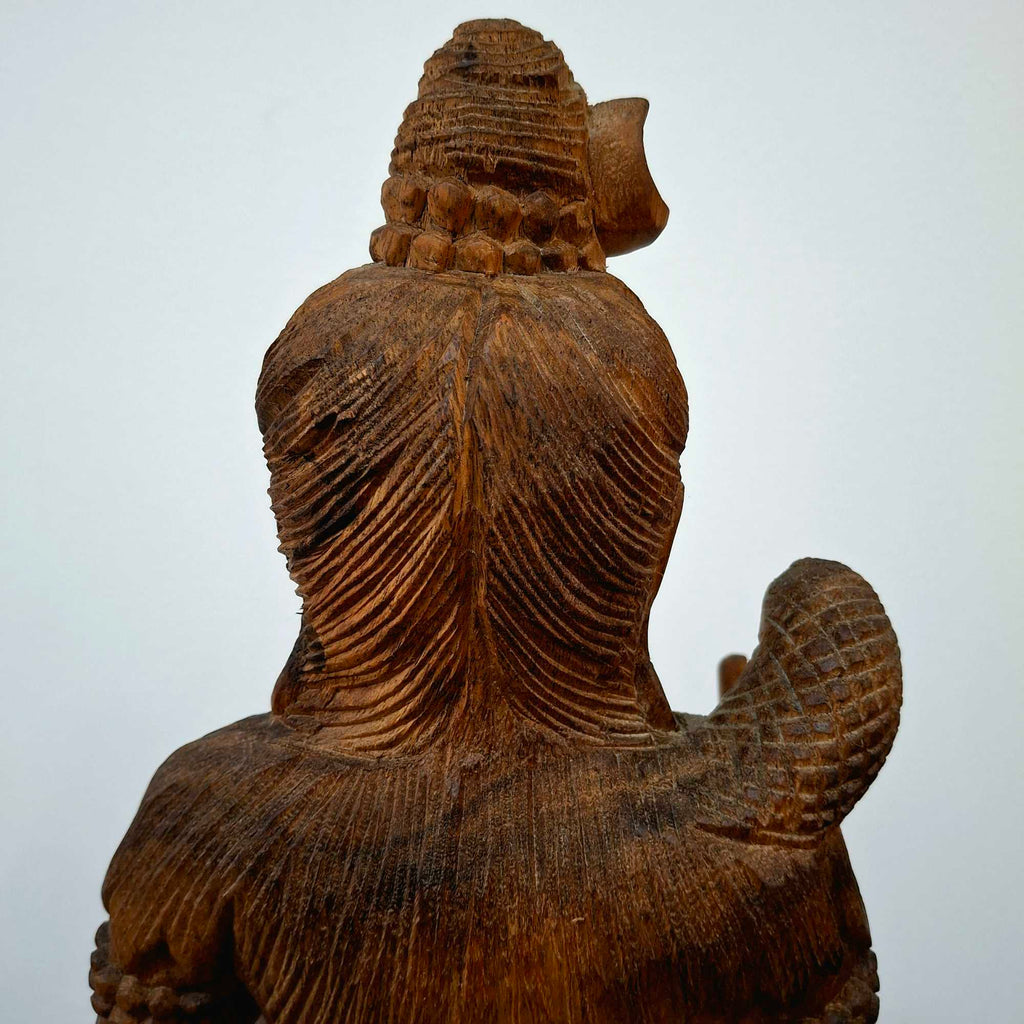 Shiva-Skulptur, heilige Holzstatuette für die Meditation
