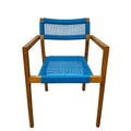 Sedia ergonomica legno teak con corde in treccia - ETNICBAY