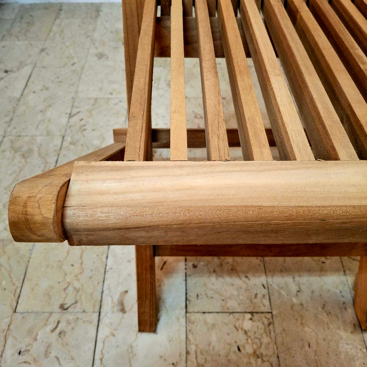 Sedia pieghevole in legno teak grezzo - ETNICBAY