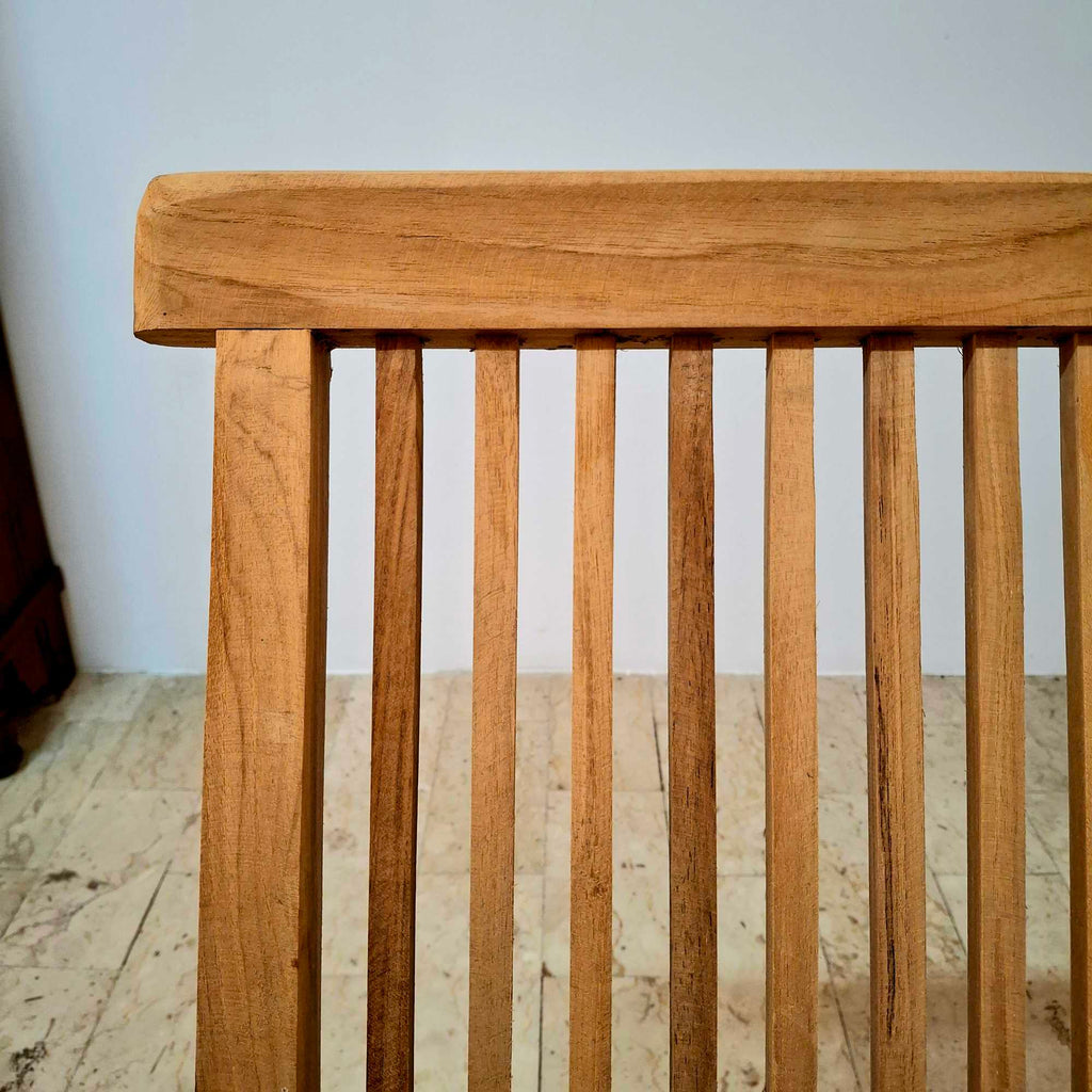 Sedia pieghevole in legno teak grezzo - ETNICBAY
