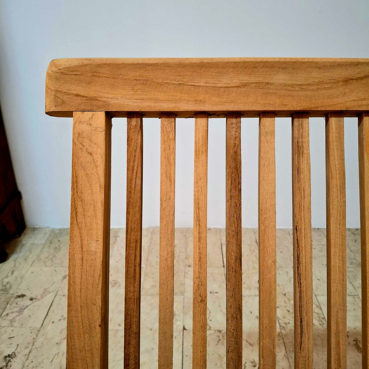 Sedia pieghevole in legno teak grezzo - ETNICBAY