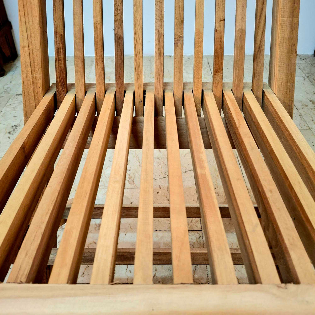 Sedia pieghevole in legno teak grezzo - ETNICBAY