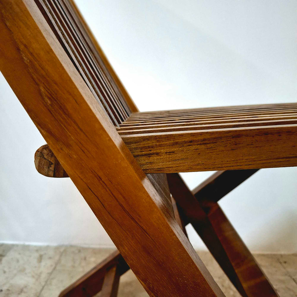 Sedia pieghevole in legno teak massello - ETNICBAY
