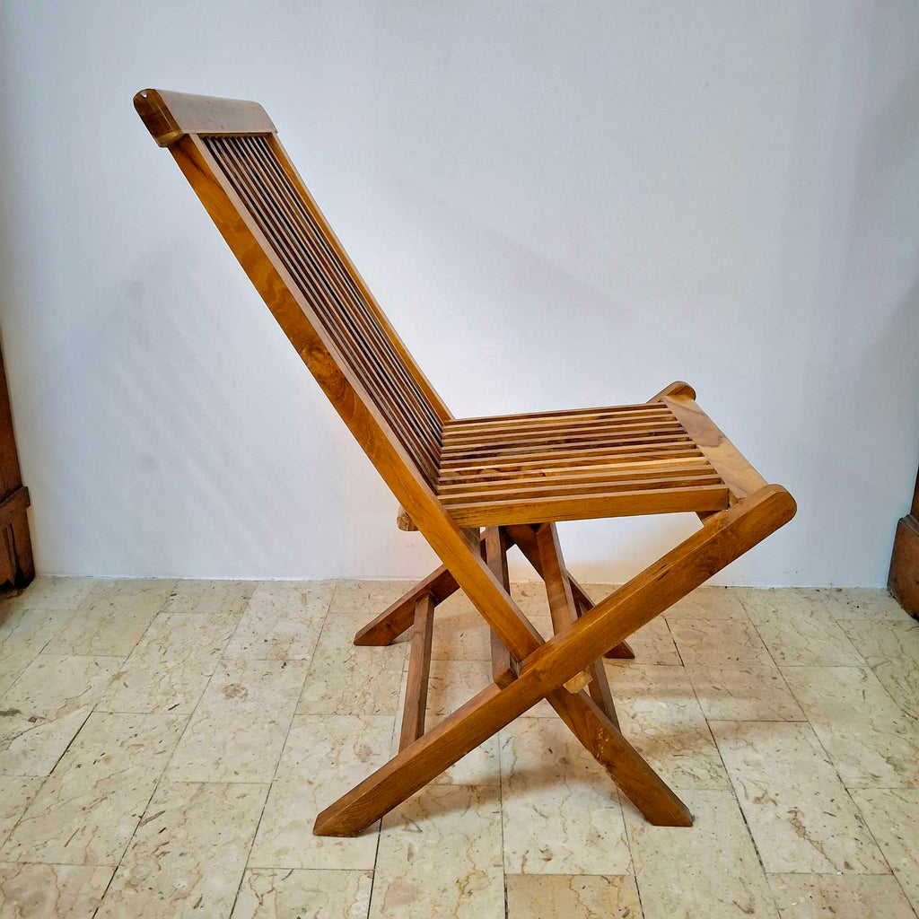Sedia pieghevole in legno teak massello - ETNICBAY