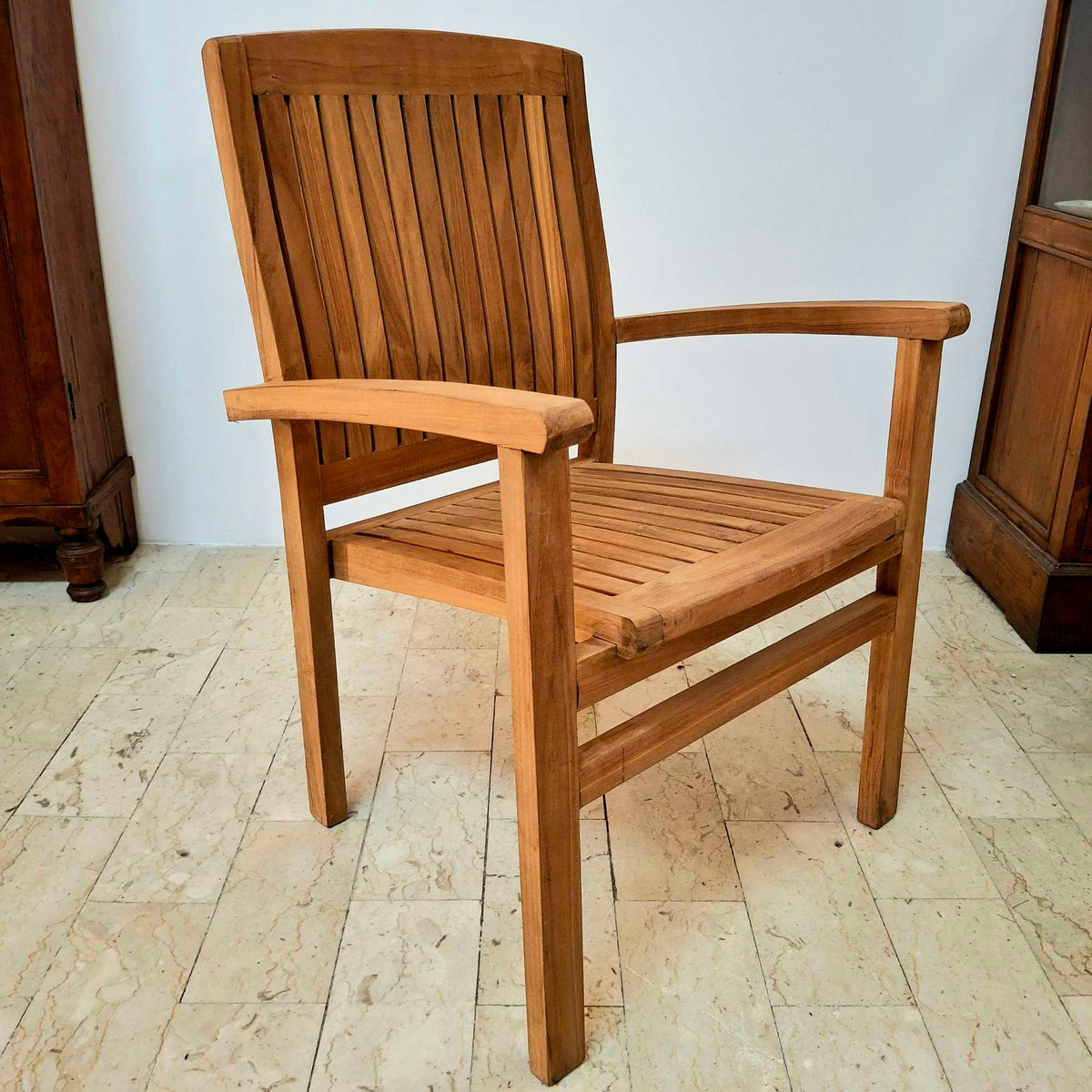 Sedia poltroncina giardino in teak massello - ETNICBAY