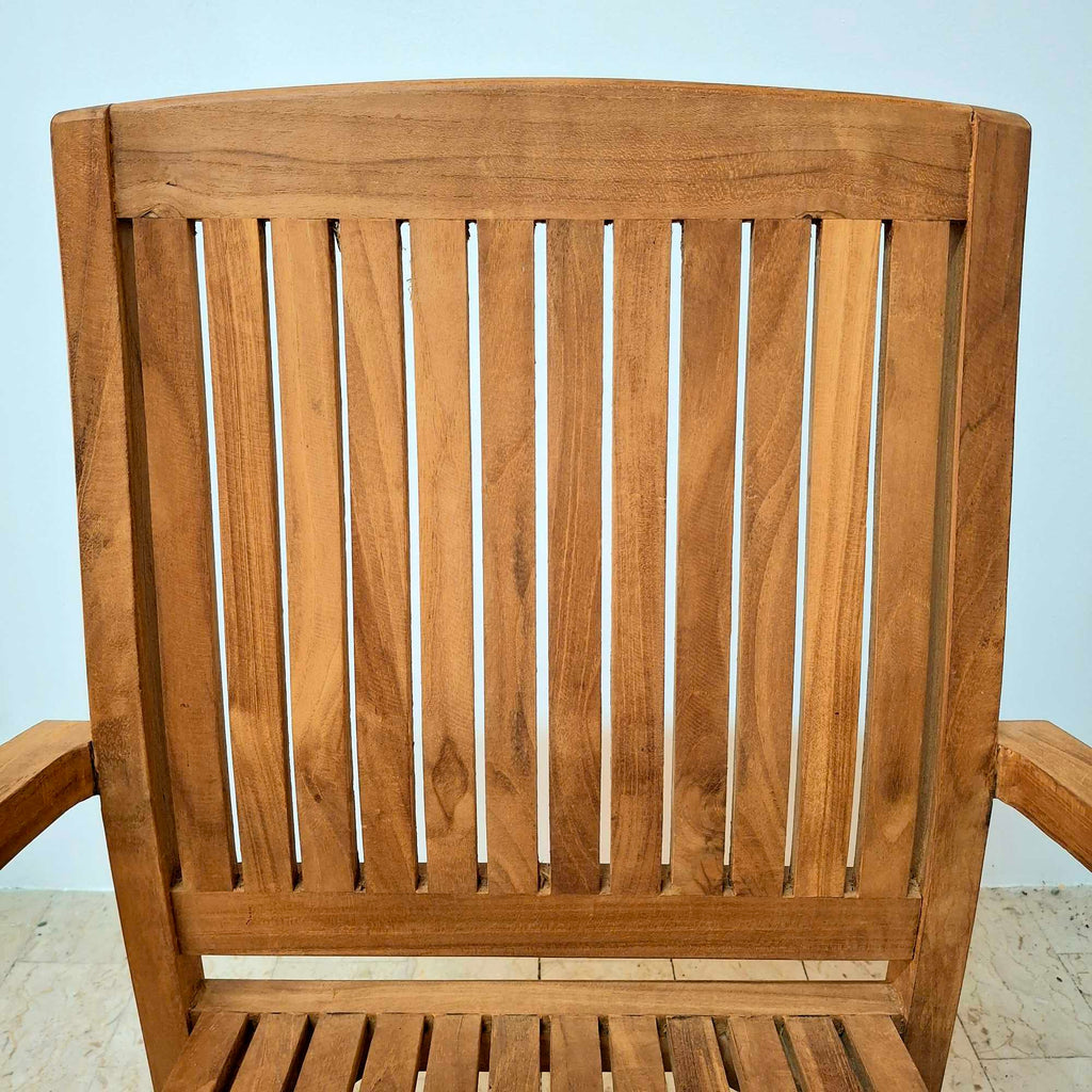 Sedia poltroncina giardino in teak massello - ETNICBAY
