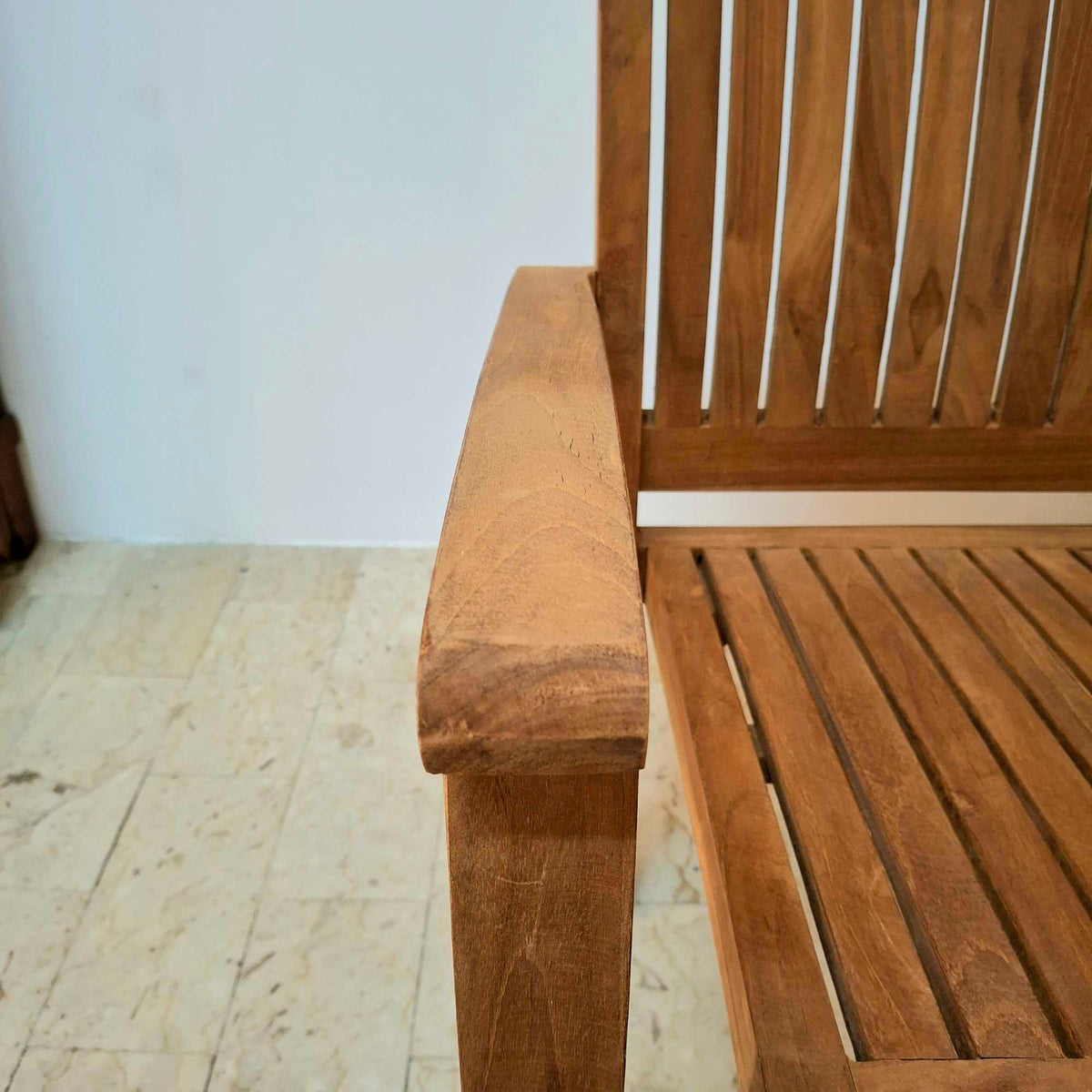 Sedia poltroncina giardino in teak massello - ETNICBAY