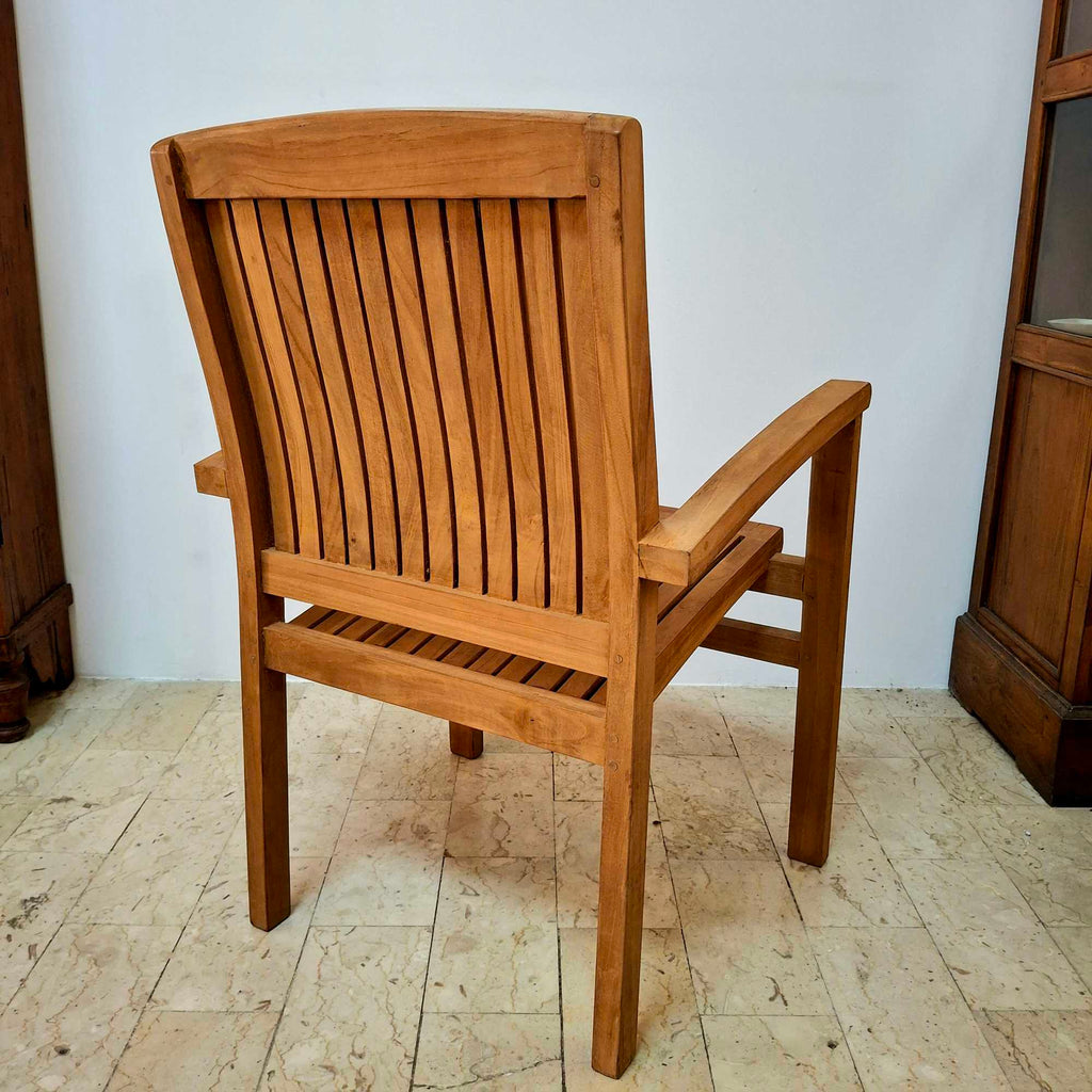 Sedia poltroncina giardino in teak massello - ETNICBAY