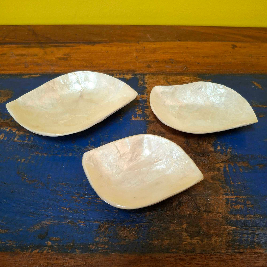 Set piattini foglia madre perla porta antipasti