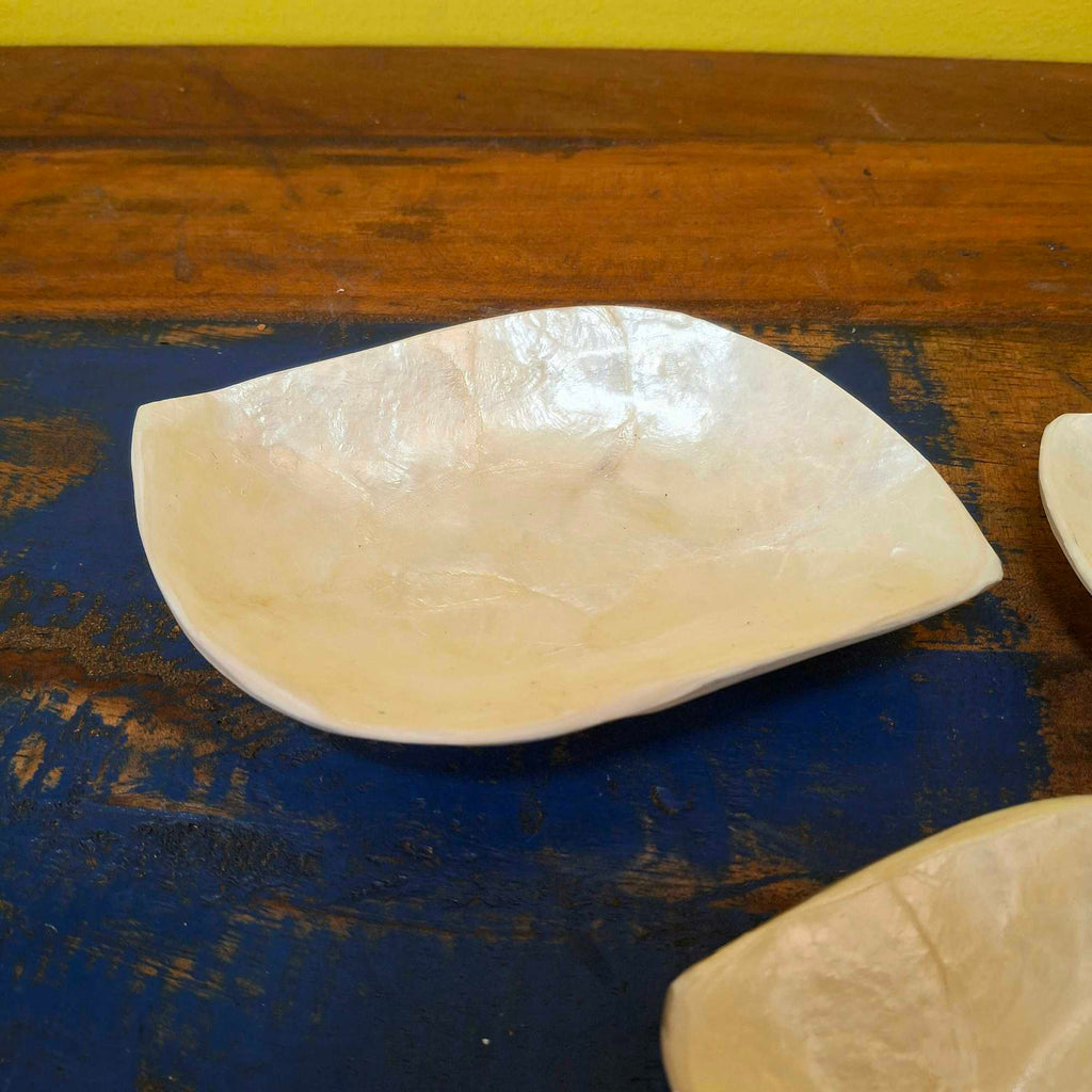 Set piattini foglia madre perla porta antipasti