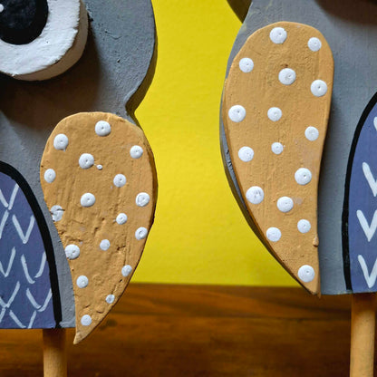 Set of wooden figurines decorative ornaments