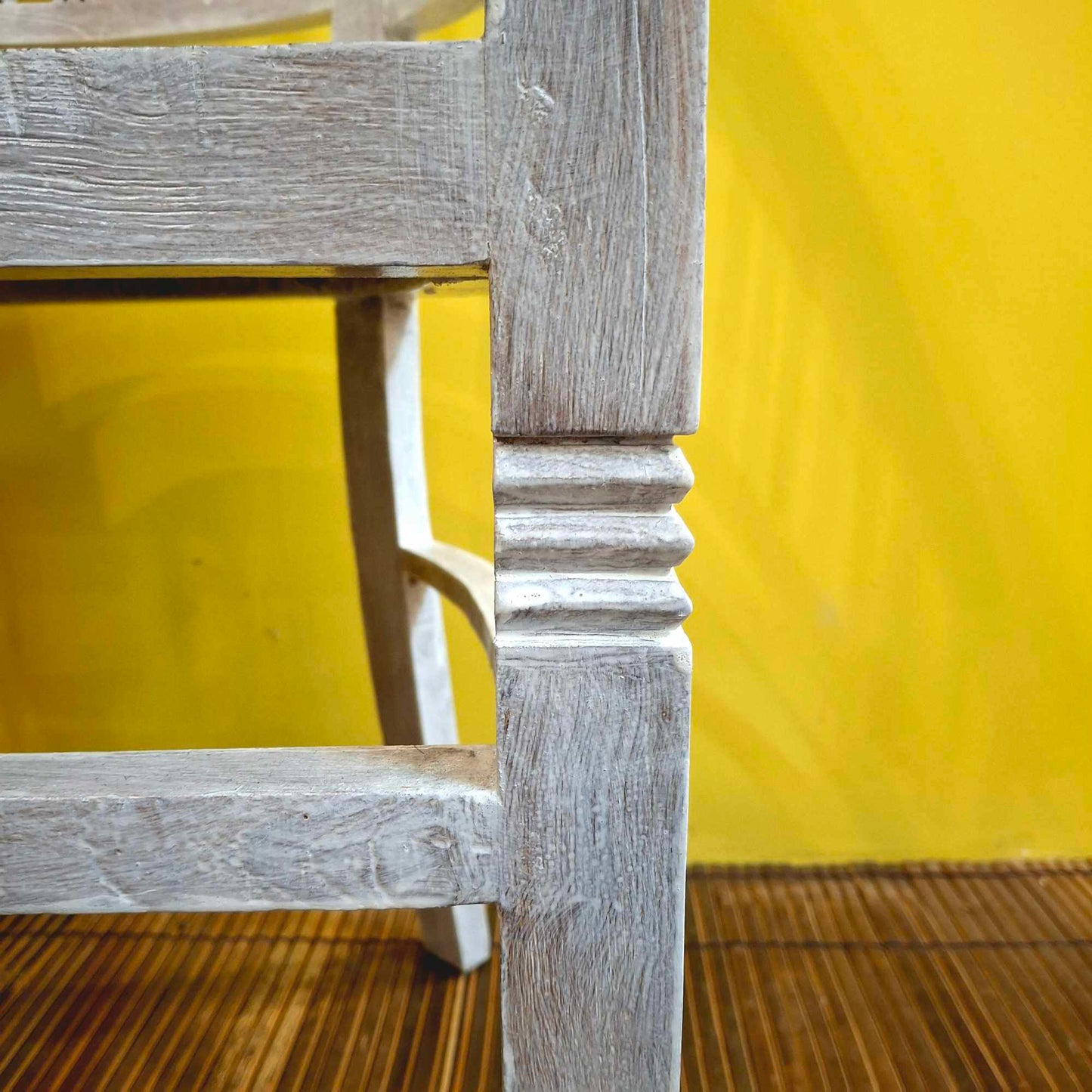Set tavolino e sedie in legno teak shabby chic