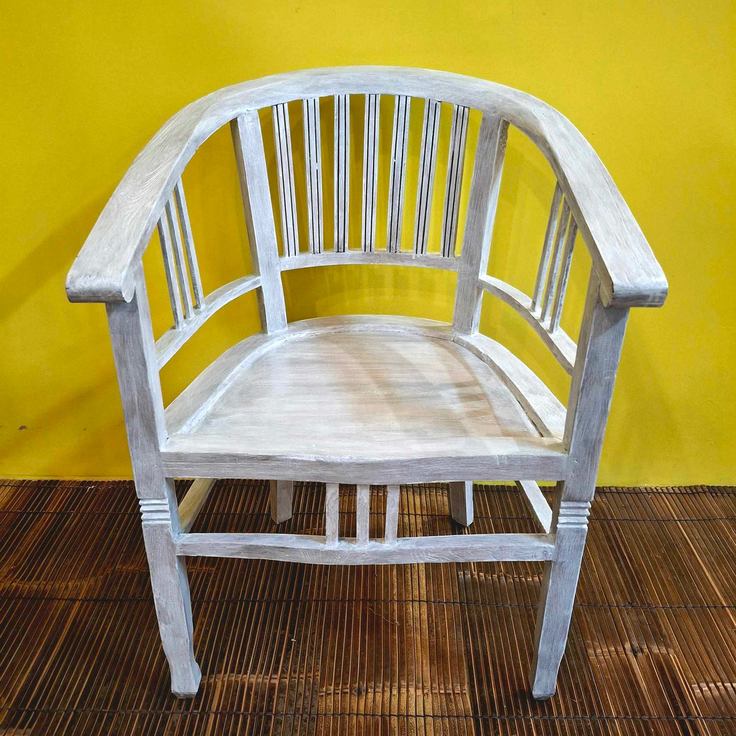 Set tavolino e sedie in legno teak shabby chic