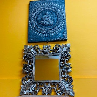 Miroir de style ethnique avec cadre en bois baroque