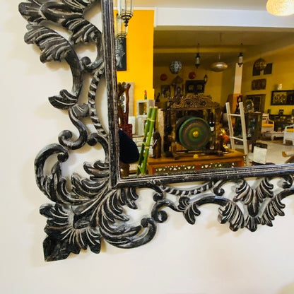 Miroir de style ethnique avec cadre en bois baroque