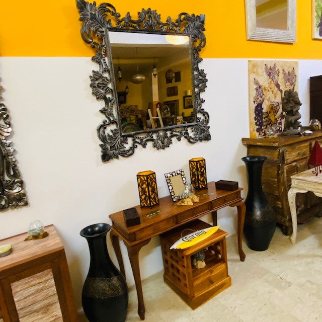 Miroir de style ethnique avec cadre en bois baroque