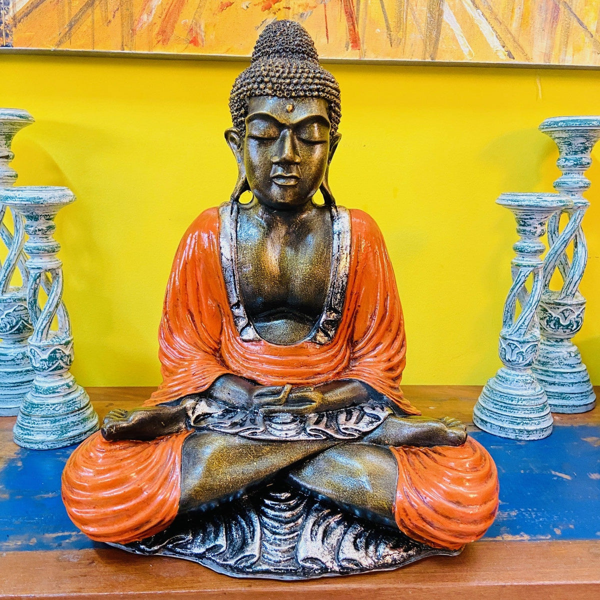 Buddha meditazione statua etnica arte orientale - ETNICBAY