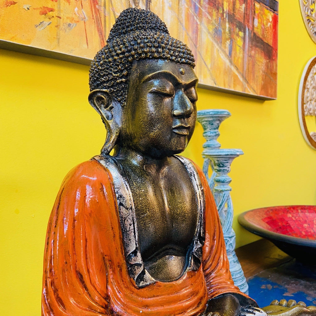 Buddha meditazione statua etnica arte orientale - ETNICBAY
