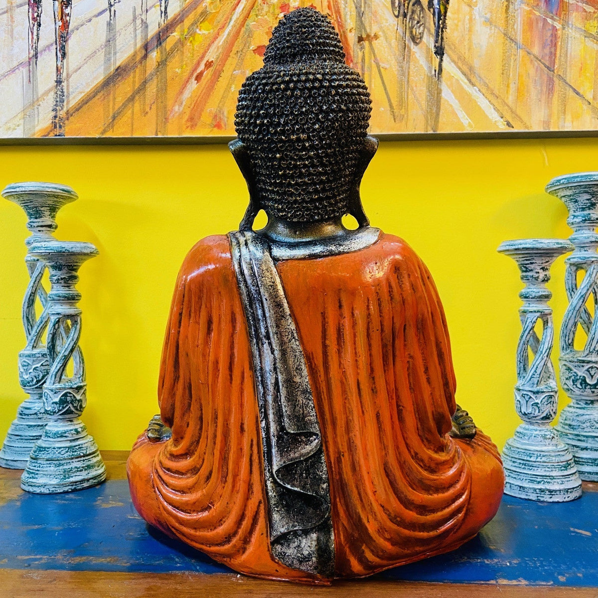 Buddha meditazione statua etnica arte orientale - ETNICBAY