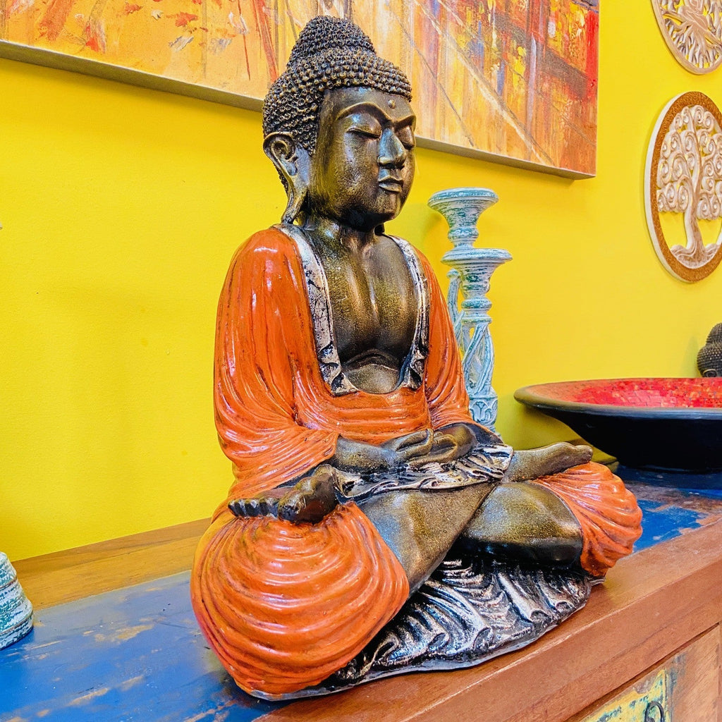 Buddha meditazione statua etnica arte orientale - ETNICBAY