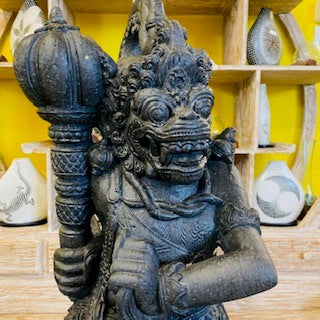 Statue de Barong Anoman en pierre, divinité fabriquée à la main