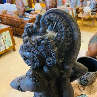 Statue de Barong Anoman en pierre, divinité fabriquée à la main