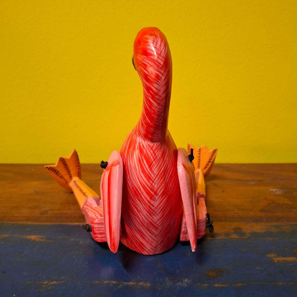 Deko-Figur Flamingo aus Holz
