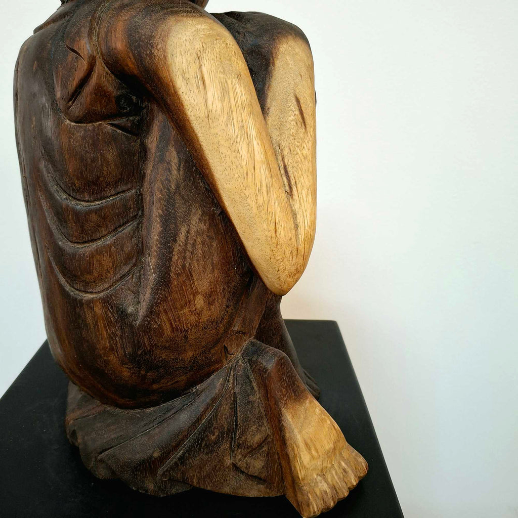 Buddha Statue Skulptur Holz Siddhartha Gautama