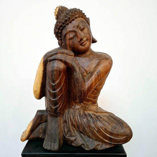 Buddha Statua scultura legno siddhartha gautama