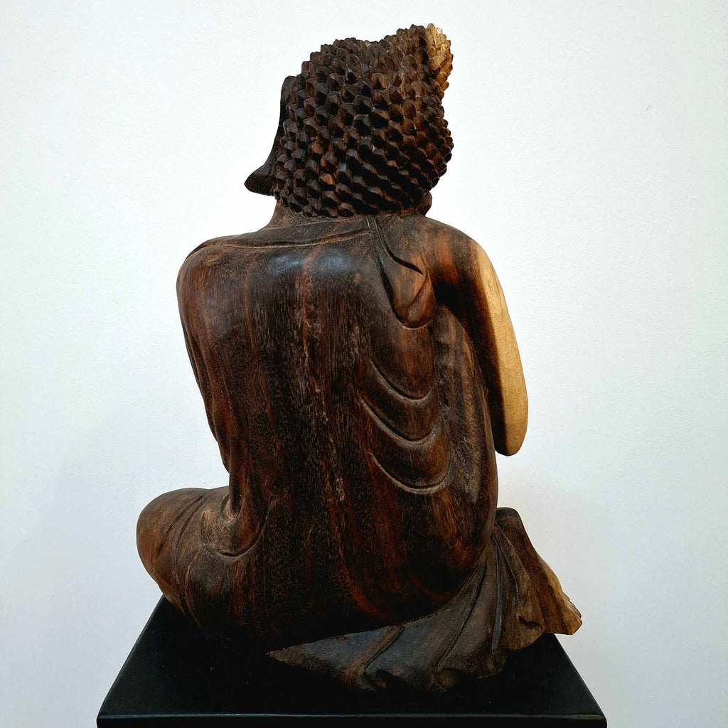 Buddha Statue Skulptur Holz Siddhartha Gautama