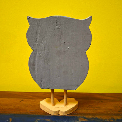 Wooden owl ornament figurine