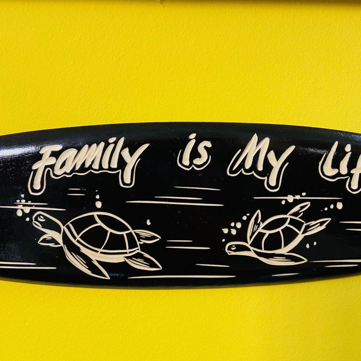 Tavola surf deco tartarughe my family is my life - ETNICBAY