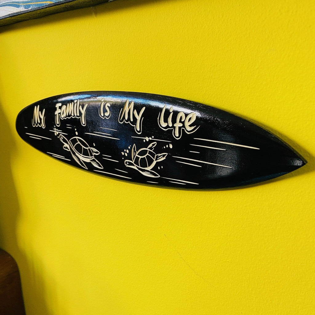Tavola surf deco tartarughe my family is my life - ETNICBAY