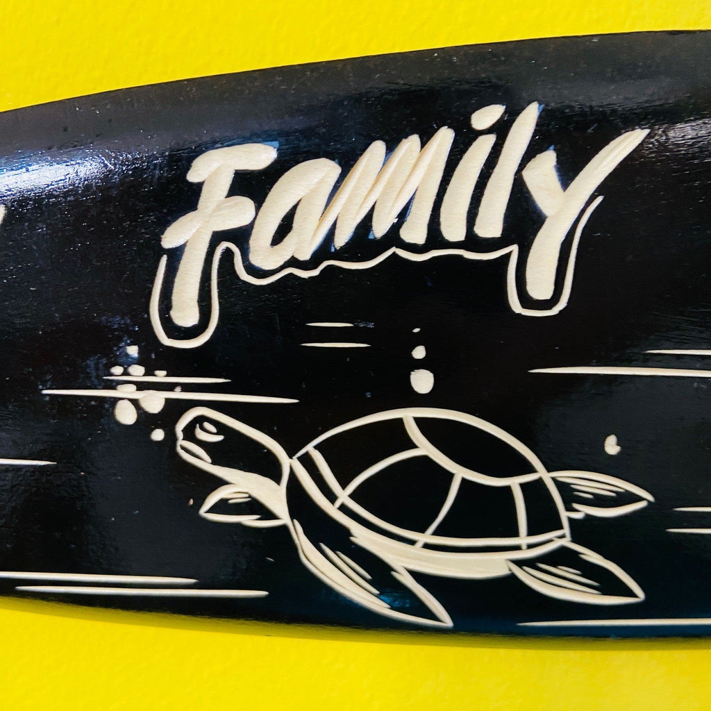 Tavola surf deco tartarughe my family is my life - ETNICBAY