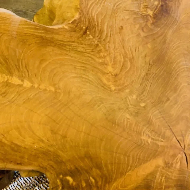 Tavolino da salotto etnico radice di teak intera