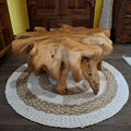 Tavolino etnico da salotto in radice di teak per interno ed esterno - ETNICBAY