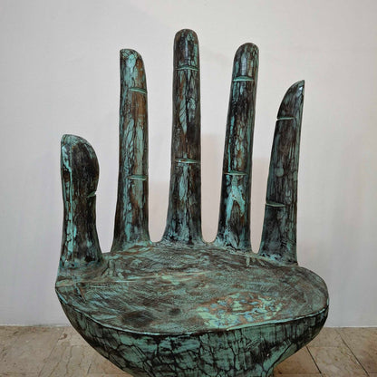 Table et chaises en forme de main, mobilier ethnique, art