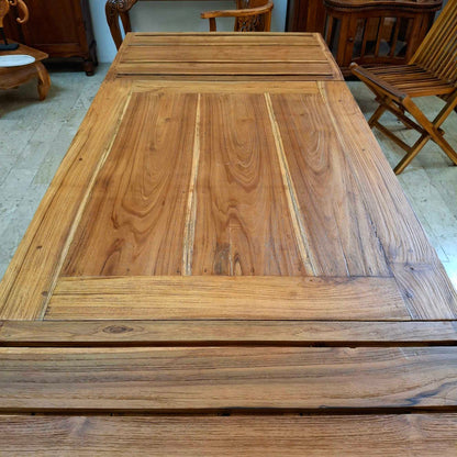 Tavolo allungabile in legno teak massello