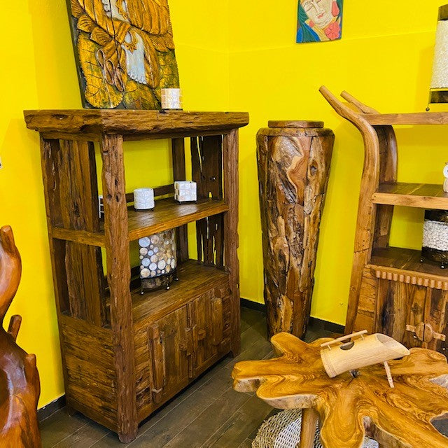 Mobile Etnico Credenza in Teak libreria wabi sabi