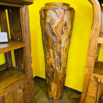 Bibliothèque ethnique wabi sabi buffet en bois de teck
